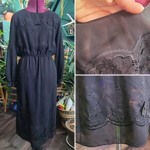 Sheer Black Long Sleeve Dress